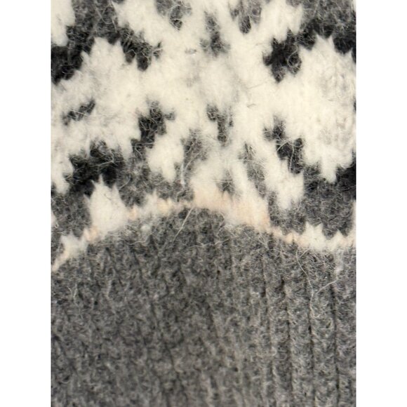 Gap Sweater Womens Crewneck Fair Isle Preppy Size XS Knit Top Gray Neutral Fall - Picture 4 of 13